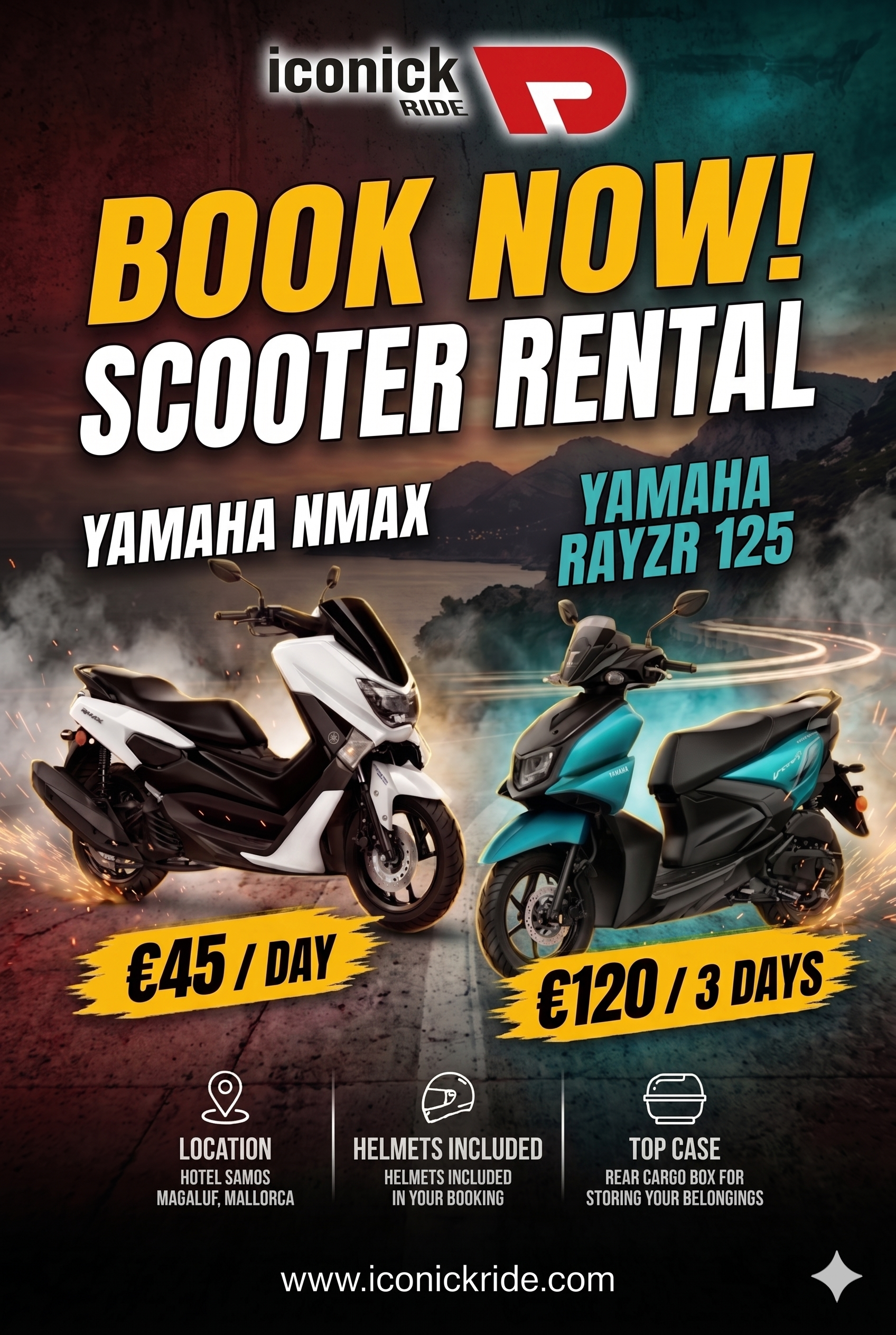 Cartel Promocional Iconick Ride Magaluf